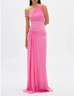 Misha Sisal Mesh Maxi Dress Orchid Pink Size 8 for rent on The Volte - image 2