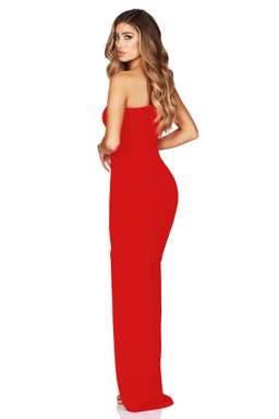 Red Dress Nookie Lust one shoulder gown red size 8 for rent on The Volte - image 4