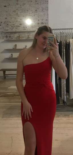 Red Dress Nookie Lust one shoulder gown red size 8 for rent on The Volte - image 1