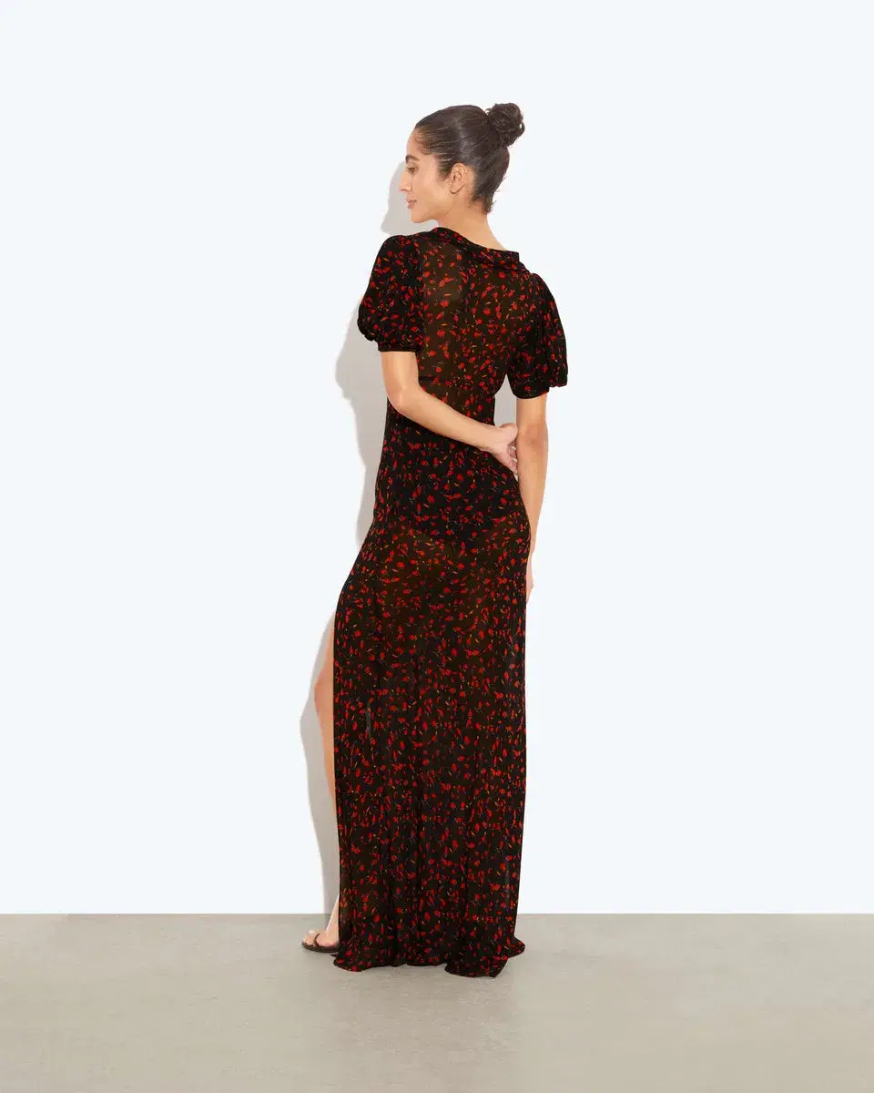 Rat & Boa Magnolia Floral Dress Black Floral Size XS/AU 6 for rent on The Volte - main image