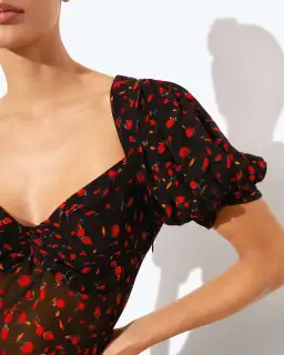 Rat & Boa Magnolia Floral Dress Black Floral Size XS/AU 6 for rent on The Volte - image 5