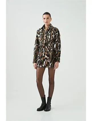 Aje Sienna Shirt Dress Animal Print Size 6 for rent on The Volte - main image