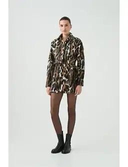 Aje Sienna Shirt Dress Animal Print Size 6 for rent on The Volte - image 5