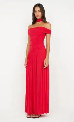 Bec & Bridge Deija Offshoulder Maxi Dress Strawberry Size 12 for rent on The Volte - image 2