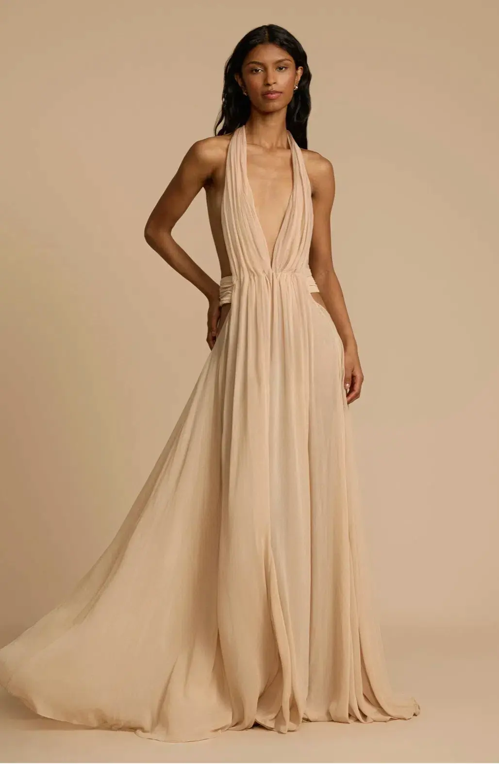 Arcina Ori Florence Maxi Dress Stone Size XS / AU 6 for rent on The Volte - main image