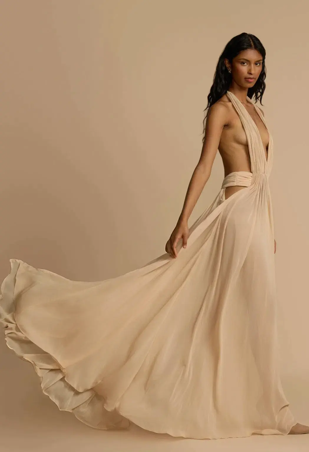 Arcina Ori Florence Maxi Dress Stone Size XS / AU 6 for rent on The Volte - main image