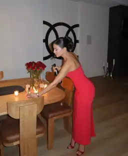 Rayane Bacha Margot Maxi Dress Red Size 8 for rent on The Volte - image 3