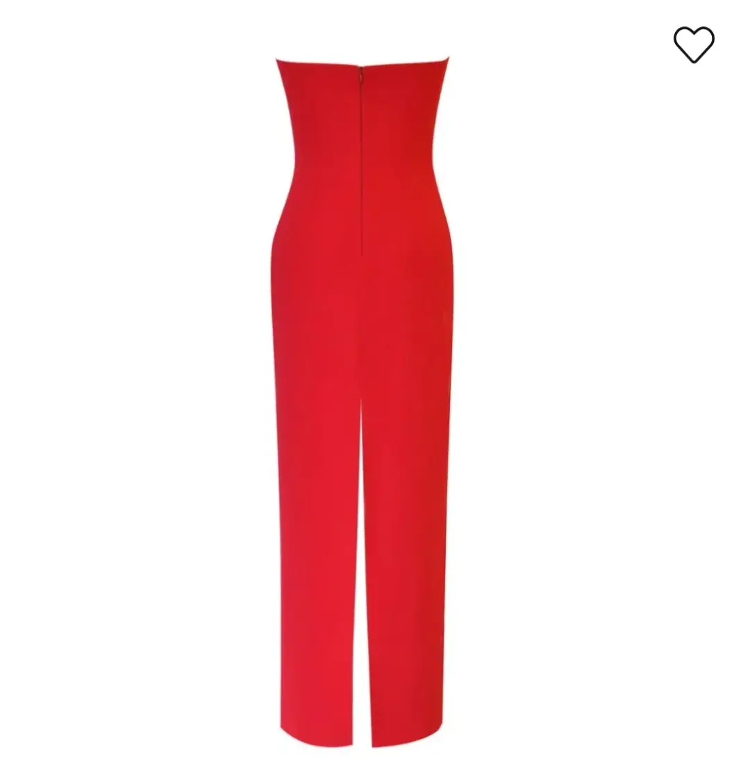 Rayane Bacha Margot Maxi Dress Red Size 8 for rent on The Volte - main image