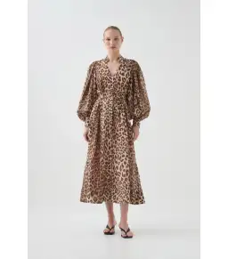 Aje Isabella Shirtdress Leopard Print Size AU 12 for rent on The Volte - image 2