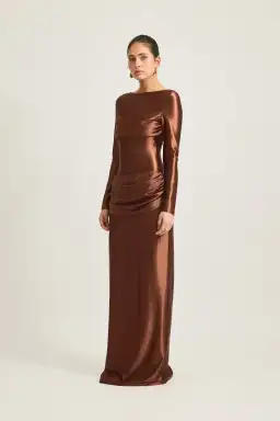 Tojha Hadleigh Maxi Dress Brown Size 10 for rent on The Volte - image 3