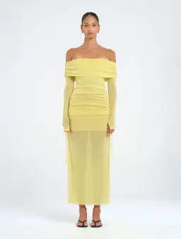 Benni Blaire Midi Dress Lemon Size 8