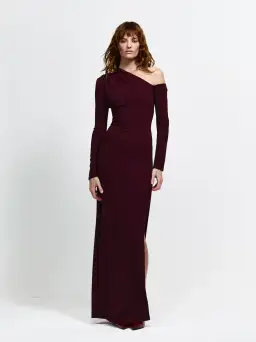 Effie Kats Cayley Gown Maxi Dress in Wine Size XS / AU 6-8 for rent on The Volte - image 1