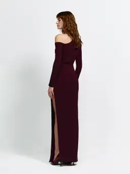 Effie Kats Cayley Gown Maxi Dress in Wine Size XS / AU 6-8 for rent on The Volte - image 4