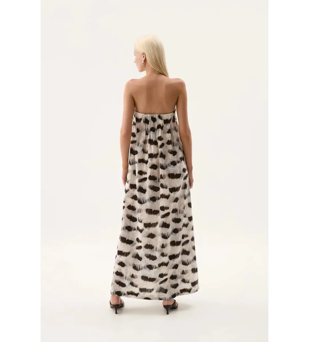 Aje Airlie Strapless Maxi Dress Light Plume Size 10/M for rent on The Volte - main image