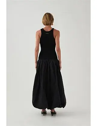 Havana Bubble Midi Dress Black Size 8/S for rent on The Volte - main image