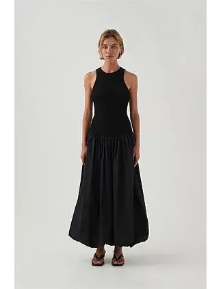 Havana Bubble Midi Dress Black Size 8/S for rent on The Volte - main image