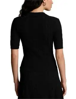 Ralph Lauren Cable-knit Polo Cardigan Black for rent on The Volte - image 8