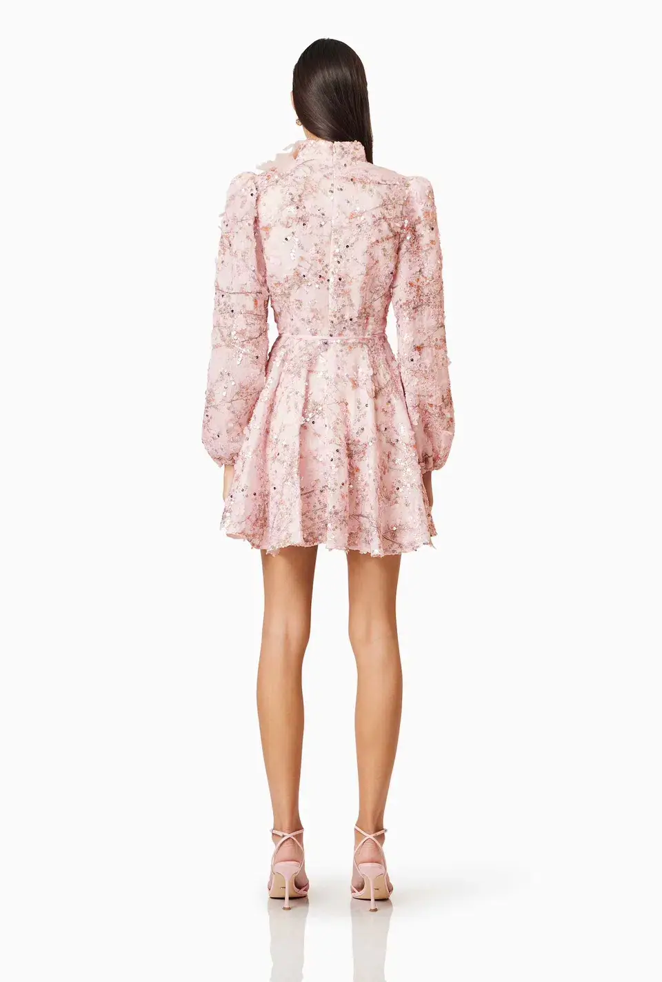 Elliatt Regina Long Sleeve Dress Pink Size 10 for rent on The Volte - main image