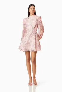 Elliatt Regina Long Sleeve Dress Pink Size 10 for rent on The Volte - image 1