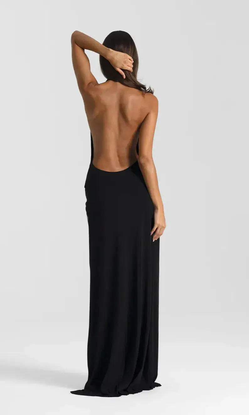 Natalie Rolt Winona Gown Maxi Black Size AU 6 for rent on The Volte - main image