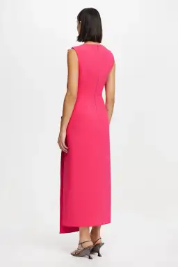 Acler Normanhill Midi Dress in Berry Pink Size 12 for rent on The Volte - image 3