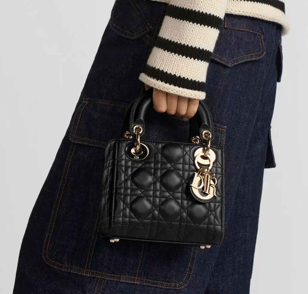 Mini Lady Dior Bag Black Cannage Lambskin for rent on The Volte - main image