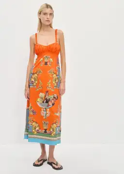 Alemais Rocco Orange Midi Size 6 for rent on The Volte - image 0