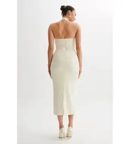 Meshki Amelita Midi Dress In Ivory Size 6/XS for rent on The Volte - image 3