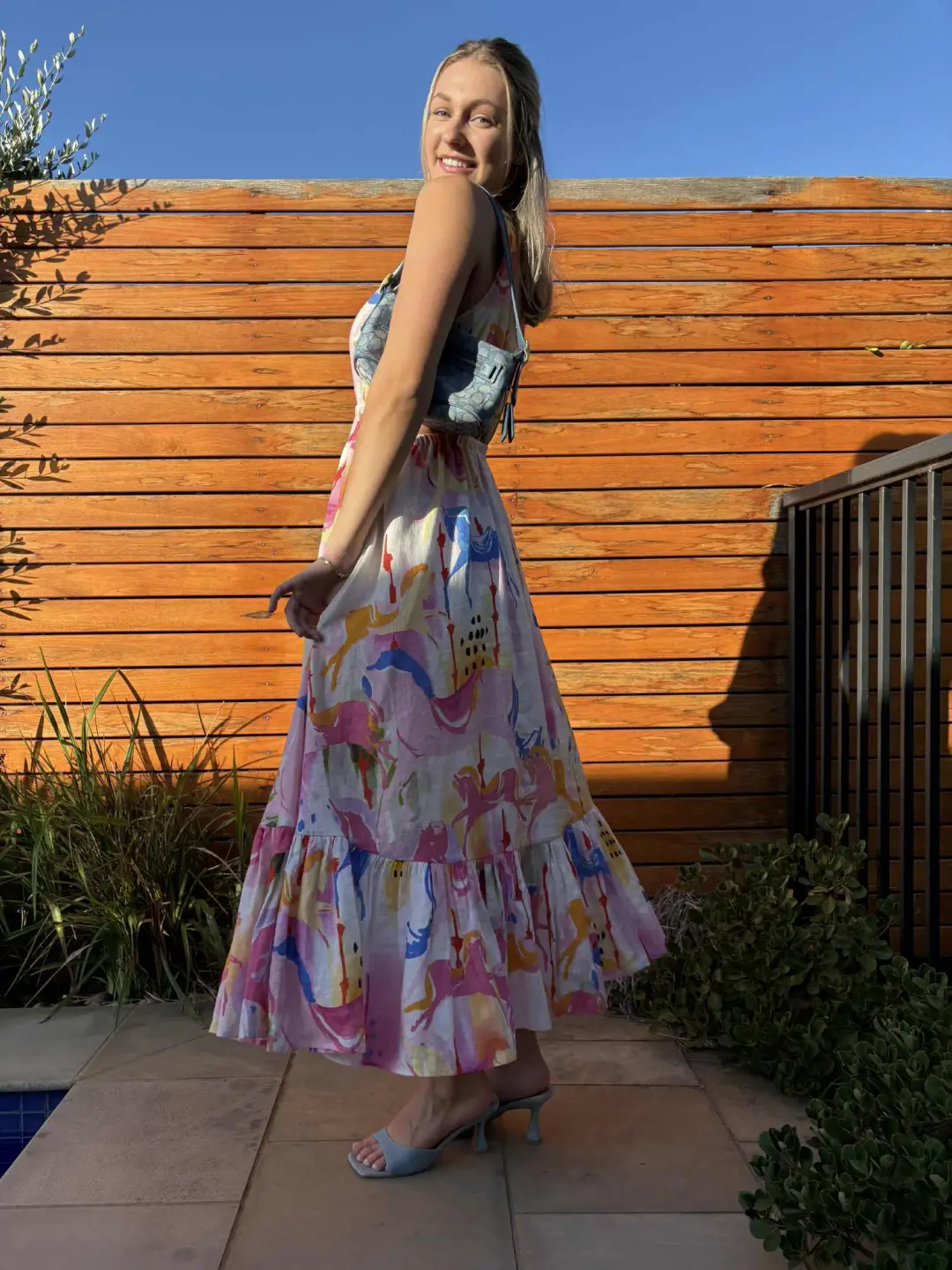 Leo Lin Carousel cut out maxi dress size 8 for rent on The Volte - main image