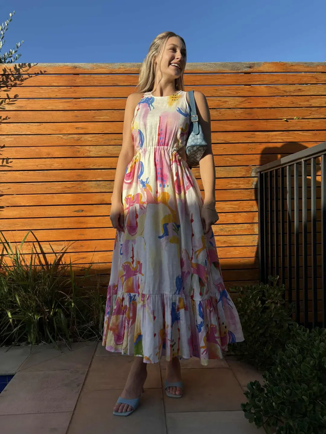 Leo Lin Carousel cut out maxi dress size 8 for rent on The Volte - main image