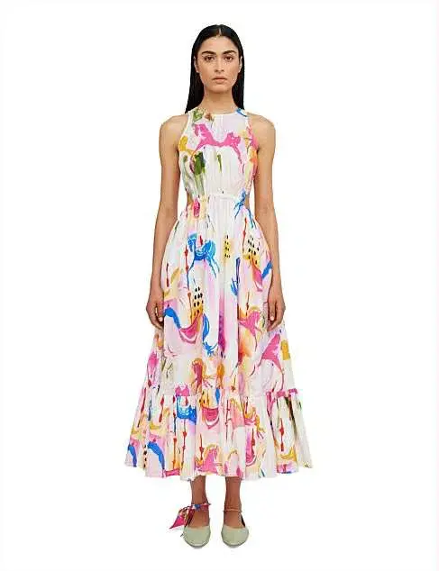 Leo Lin Carousel cut out maxi dress size 8 for rent on The Volte - main image