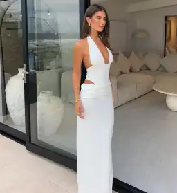 Natalie Rolt Becca Set Top and Maxi Skirt in White Size 6 for rent on The Volte - image 2