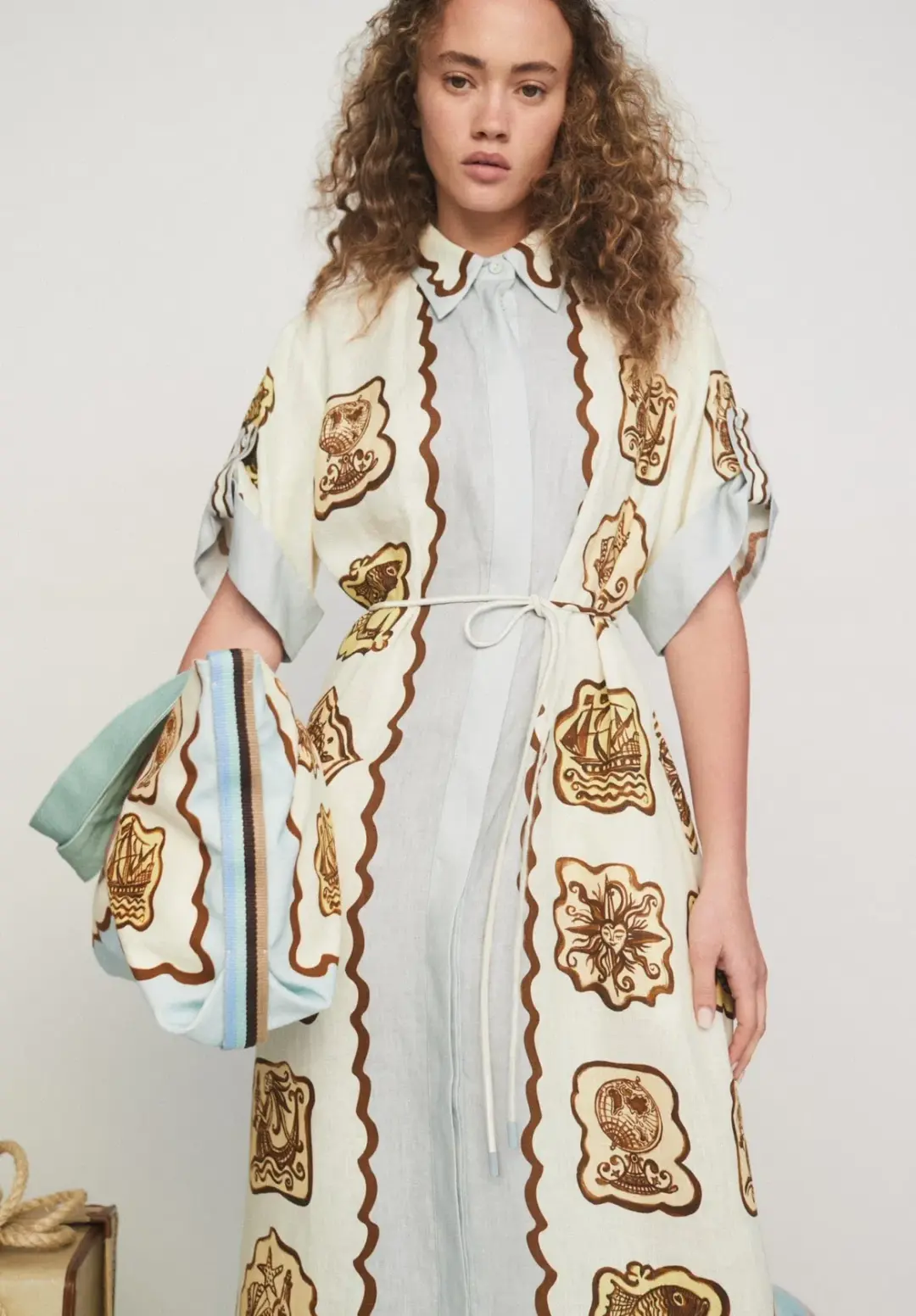 Alemais Relic Shirt Dress Multi Size 12 for rent on The Volte - main image