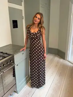 Designed By Si - Luna Maxi Dress Brown Size 6 for rent on The Volte - image 1