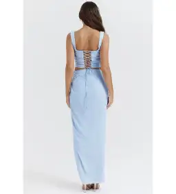 House of CB Vesper Soft Blue Maxi Skirt and Top Size 6 for rent on The Volte - image 3