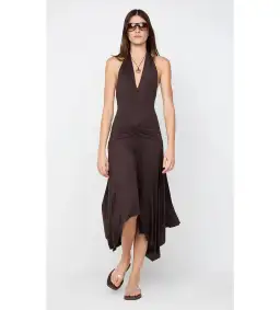 Bec & Bridge Nessie Halter Dress Dark Chocolate Size 10 for rent on The Volte - image 1