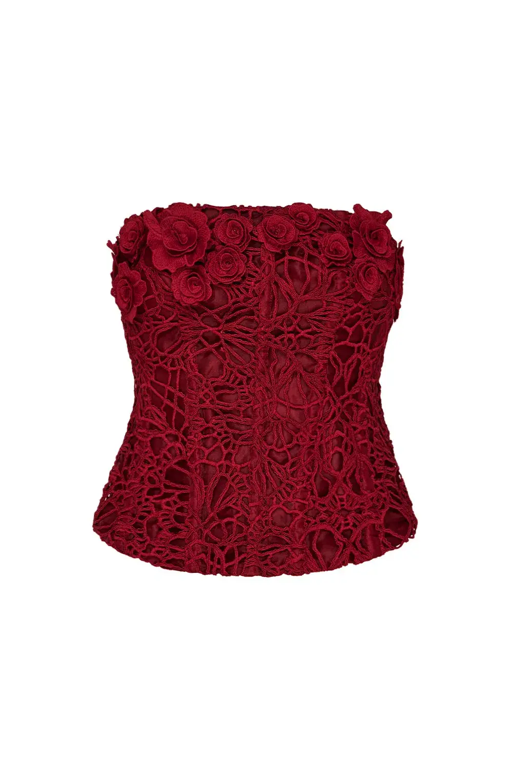 Manning Cartell Tea Ceremony Bustier Size AU 6 and Mini Skirt Size AU 4 Set in Ruby Red for rent on The Volte - main image