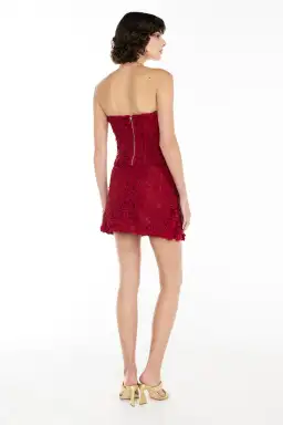 Manning Cartell Tea Ceremony Bustier Size AU 6 and Mini Skirt Size AU 4 Set in Ruby Red for rent on The Volte - image 3