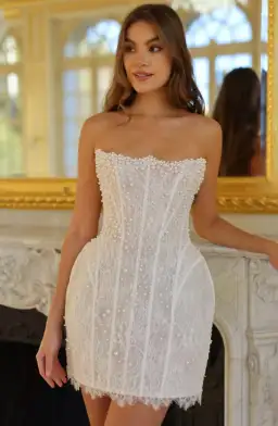 Rosie Etienne Olivia Mini Dress White Size 8 for rent on The Volte - image 2