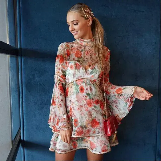 Thurley Meadow Dress Print Size 8 for rent on The Volte - main image