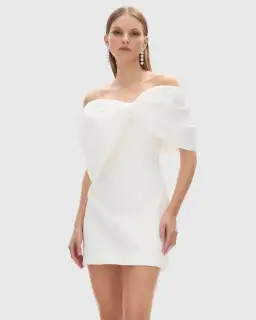 Rachel Gilbert Kace Mini Dress White Size AU 10 for rent on The Volte - image 1