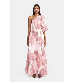 Hansen and Gretel Carmen Maxi Dress Orchid Bloom Size L AU 12