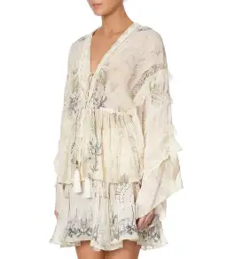 Camilla Tie Front Lace Insert Layer in Memories Of Moree Size M / AU 12 for rent on The Volte - image 3