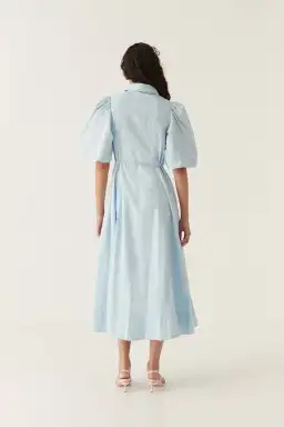 Aje Pivotal Tie Midi Dress Pale Blue Size 10 for rent on The Volte - image 3