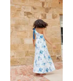 Aston Studio Mila Maxi Dress Cerulean Peony Size AU 10 for rent on The Volte - image 5