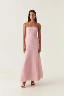 Aje Soundscape Maxi Dress in Chalk Pink Size AU 10 for rent on The Volte - image 1
