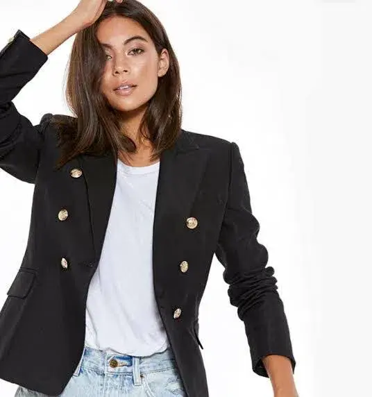 Camilla and Marc Dimmer Blazer Jacket Black Size 6 for rent on The Volte - main image