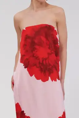 Suboo Emilia Bustier Maxi in Pink Floral Size 8 for rent on The Volte - image 3