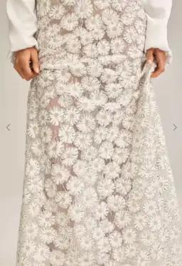 Scanlan Theodore Lace Maxi Skirt in White Size AU 8 for rent on The Volte - image 2