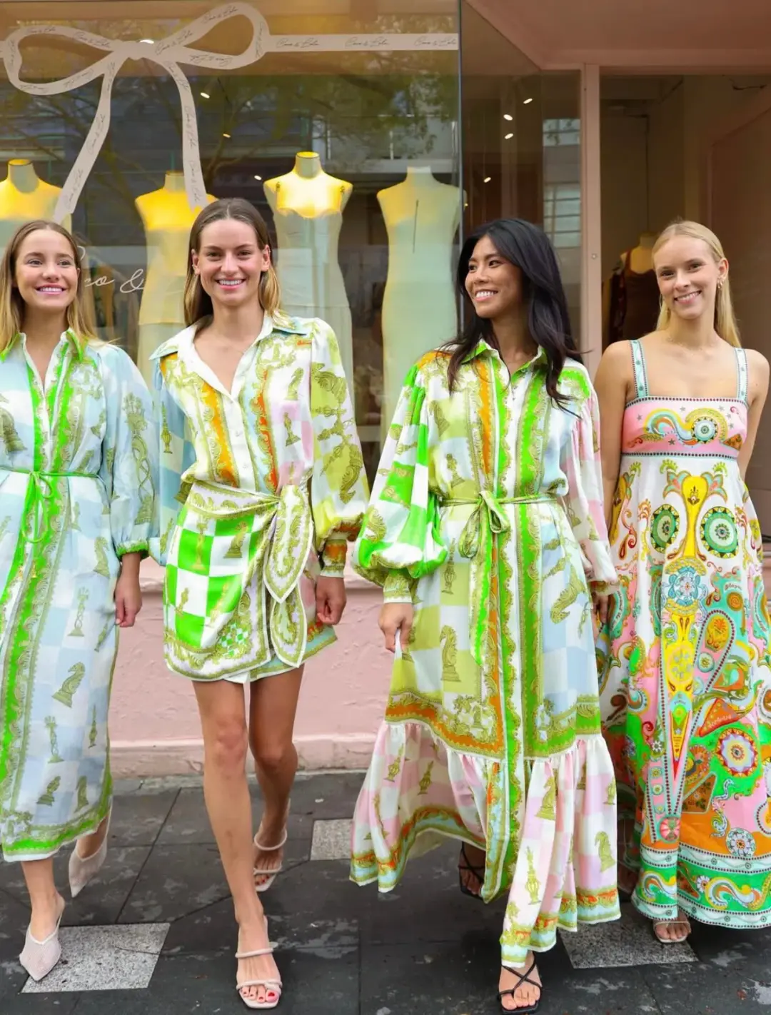 Alemais Checkmate Silk Midi Shirtdress in Multi Size AU 8 for rent on The Volte - main image